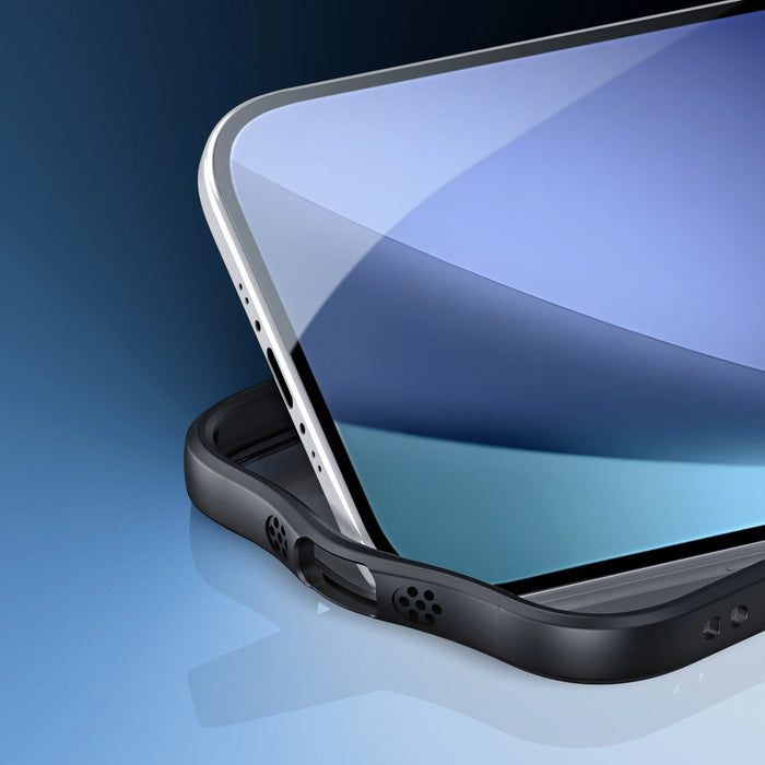 Калъф Dux Ducis Aimo Mag с магнитен пръстен и стойка за iPhone 17 Air – черен