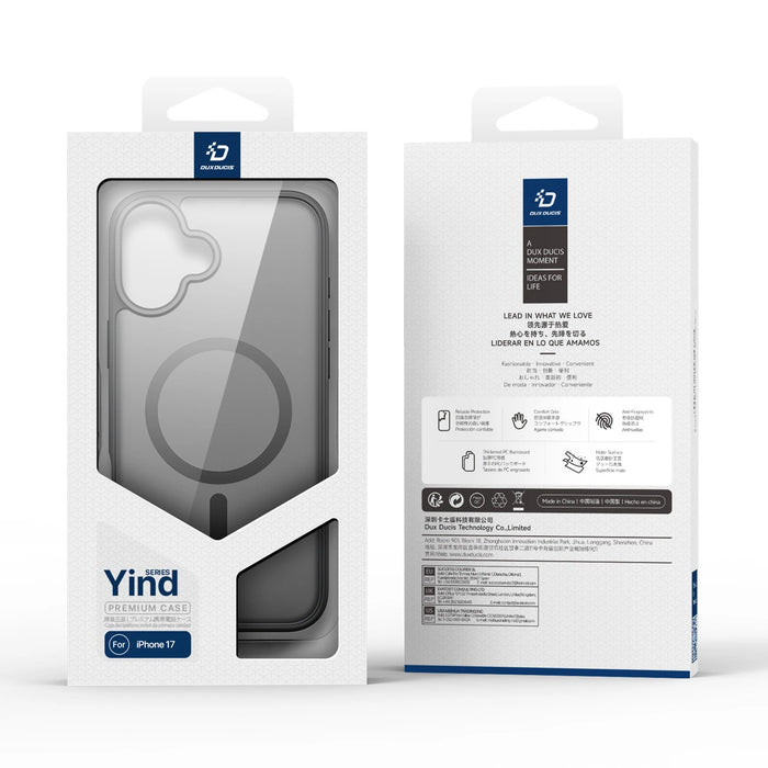 Калъф Dux Ducis Yind iPhone 17, съвместим с MagSafe - черен