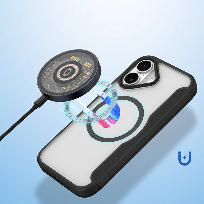 Калъф Dux Ducis Skin X Pro за iPhone 17 с портфейл, съвместим с MagSafe - черен