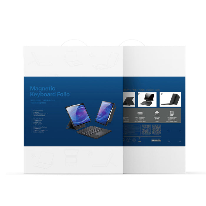 Калъф с клавиатура Dux Ducis (DK series) за Samsung Tab S10 FE+ (Plus) - черен