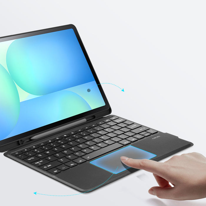 Калъф с клавиатура Dux Ducis (DK series) за Samsung Tab S10 FE+ (Plus) - черен