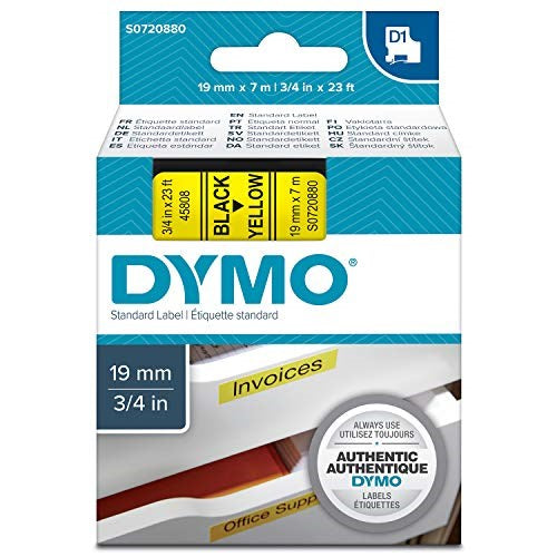Стикери Dymo S0720880 Черен/Жълт 7 m
