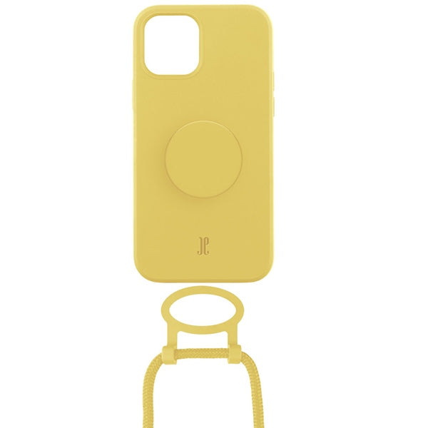 Калъф Just Elegance PopGrip за iPhone 11 Pro 5,8", жълт с заешка лапа