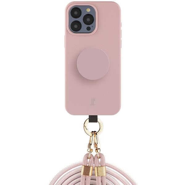 Калъф Just Elegance JE 3in1 PopGrip за iPhone 15 Pro 6.1", розов