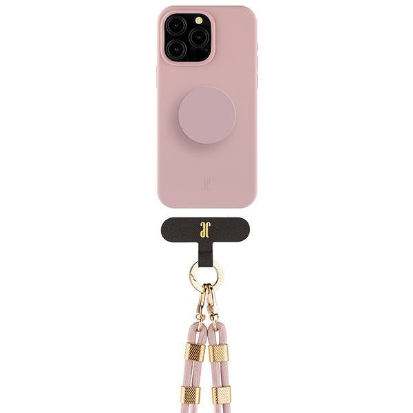 Калъф Just Elegance JE 3in1 PopGrip за iPhone 15 Pro 6.1", розов