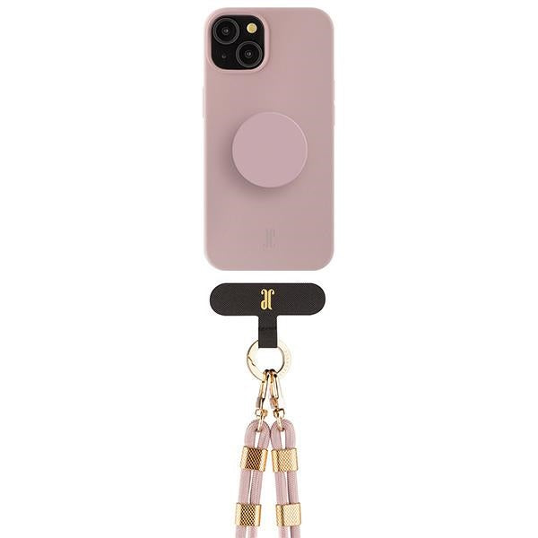Калъф Just Elegance JE 3in1 PopGrip за iPhone 15 6.1", розов