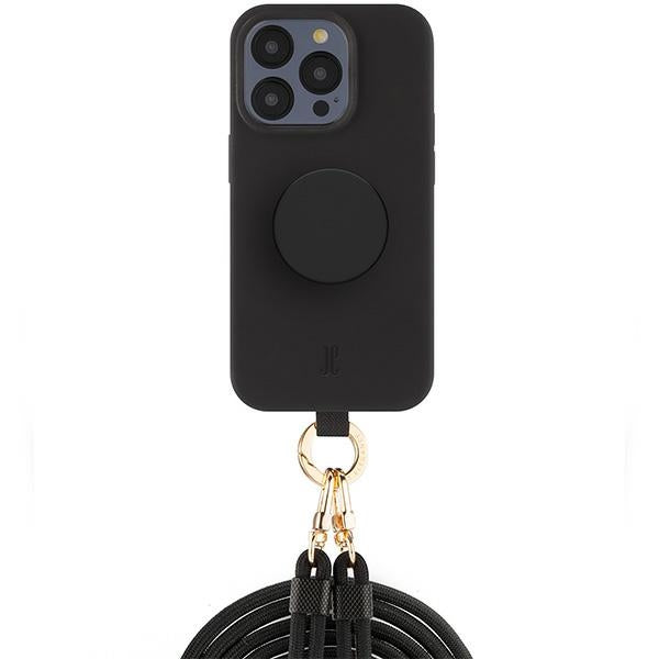 Калъф Just Elegance JE 3in1 PopGrip за iPhone 15 Pro 6.1", черен