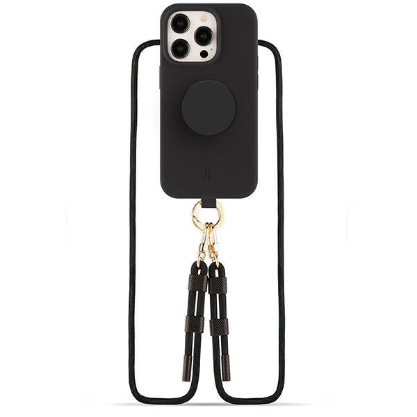 Калъф Just Elegance JE 3in1 PopGrip за iPhone 15 Pro 6.1", черен