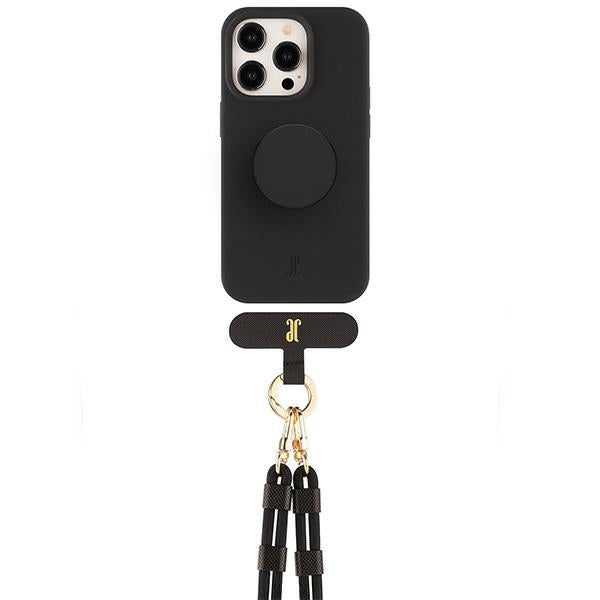 Калъф Just Elegance JE 3in1 PopGrip за iPhone 15 Pro 6.1", черен