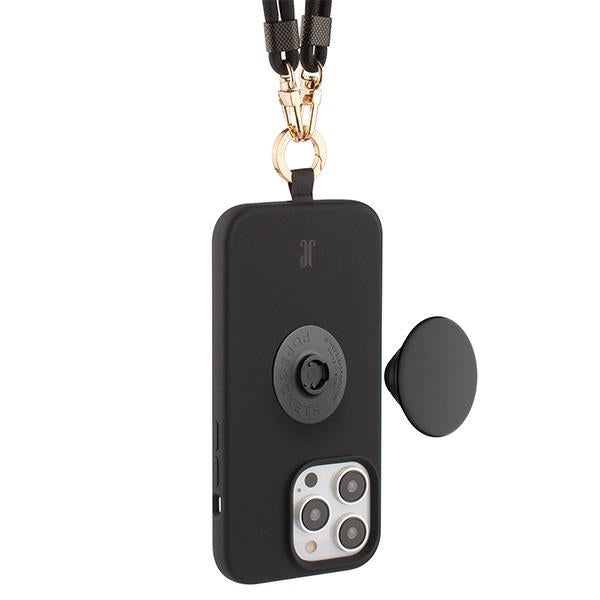 Калъф Just Elegance JE 3in1 PopGrip за iPhone 15 Pro 6.1", черен