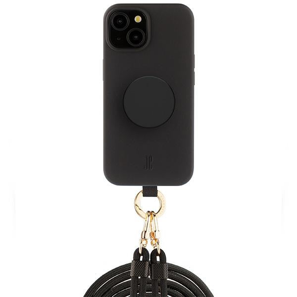 Калъф Just Elegance M0 PopGrip за iPhone 15 6.1", черен