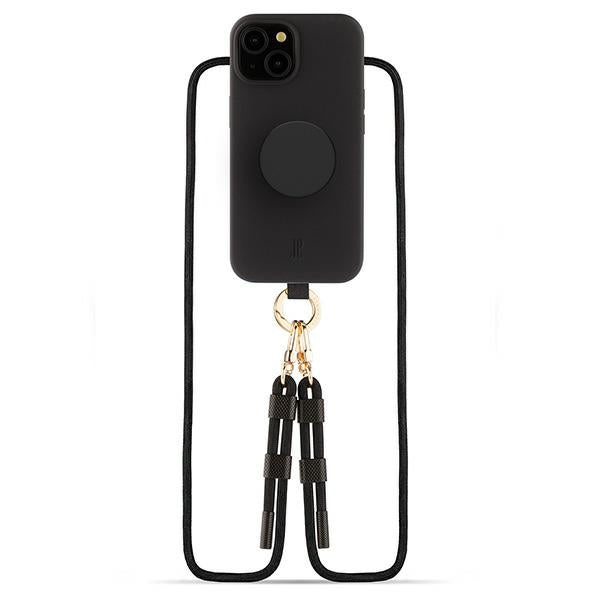 Калъф Just Elegance M0 PopGrip за iPhone 15 6.1", черен
