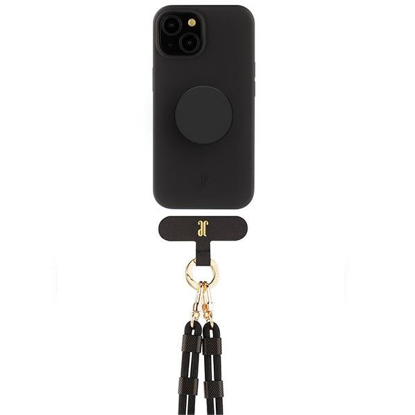 Калъф Just Elegance M0 PopGrip за iPhone 15 6.1", черен