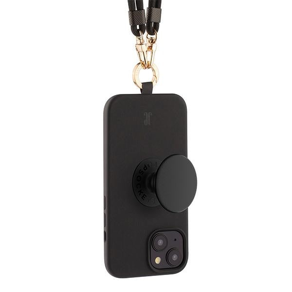 Калъф Just Elegance M0 PopGrip за iPhone 15 6.1", черен