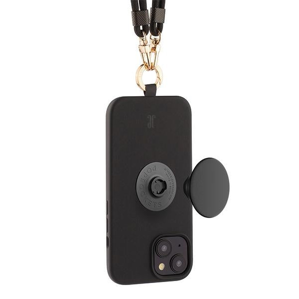Калъф Just Elegance M0 PopGrip за iPhone 15 6.1", черен