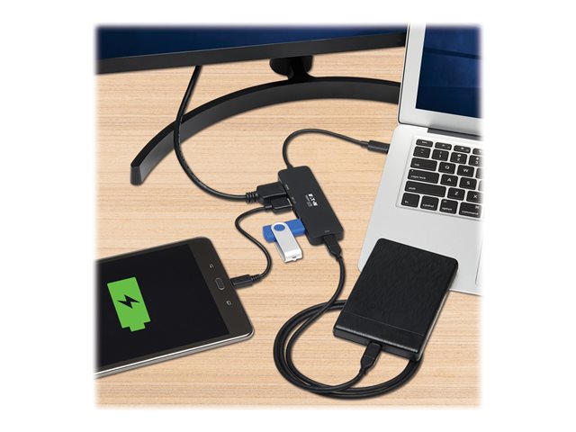 EATON TRIPPLITE USB-C многопортов адаптер - 4K 60 HDMI 3 USB-A хъб порта 100 W PD зареждане HDR HDCP 2.2