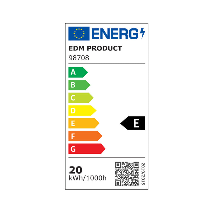 LED крушка EDM 98708 E 20 W 180 W E27 2200 lm 2100 Lm Ø 6,5 x 12,4 cm Ø 6,5 x 12,5 cm (6400 K)