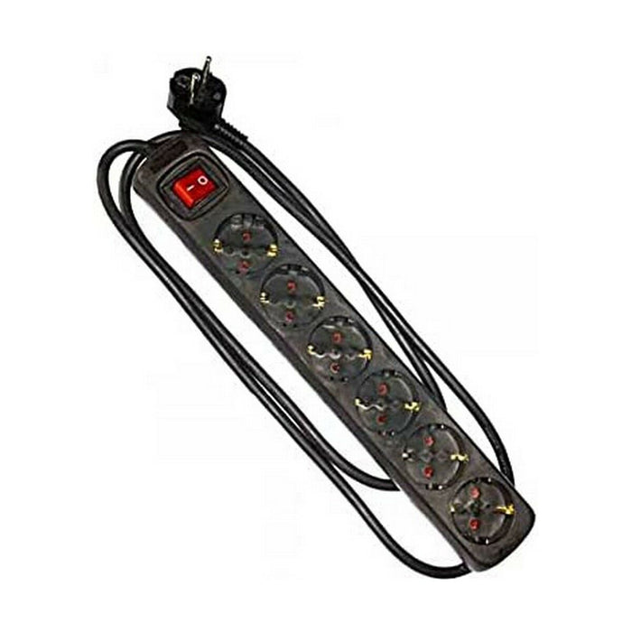 Контакт - 6 изхода с копче EDM 41014 Schuko (1,5 m)