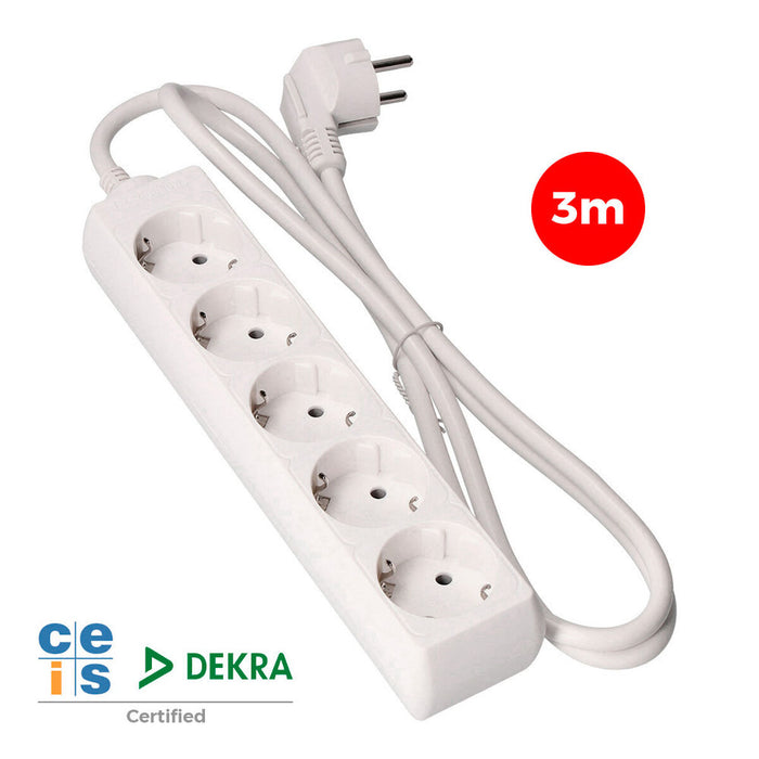 Табло с 5 гнезда с бутон за включване EDM 41035 Schuko (3 m)