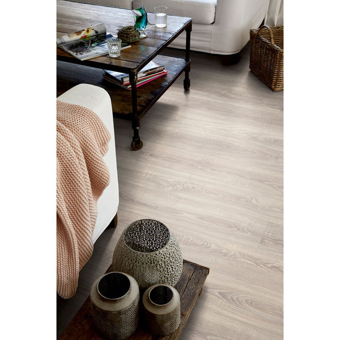 ЛАМИНИРАН ПАРКЕТ EGGER HOME ТОСКОЛАНО БЯЛ EHL015, 12.00 мм, 33/AC5, ФАСКА