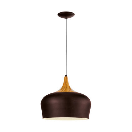 ПЕНДЕЛ E27 КАФЯВ/ДЪБ Ф35CM EGLO OBREGON