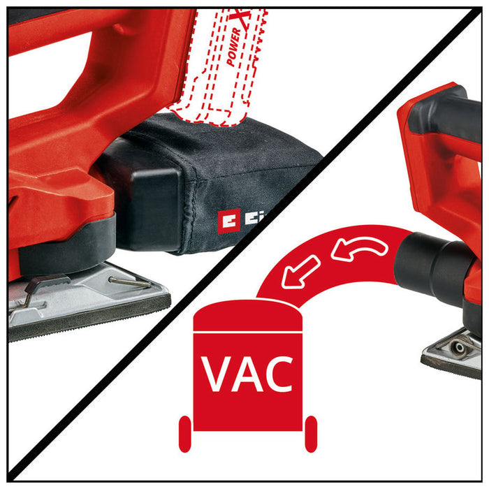 АКУМУЛАТОРЕН ВИБРОШЛАЙФ EINHELL TE-OS 18/230 PXC 18 V, БЕЗ БАТЕРИЯ И ЗАРЯДНО