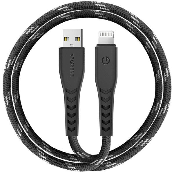 ENERGEA Nyloflex кабел Lightning 1.5 м, черен, MFI