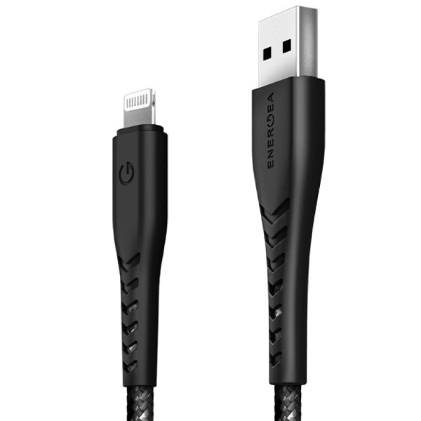 ENERGEA Nyloflex кабел Lightning 1.5 м, черен, MFI
