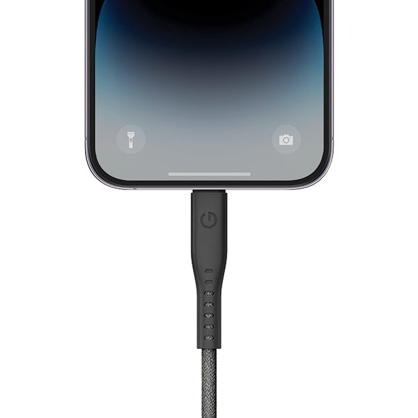 ENERGEA кабел Flow USB-C - LightningC94 MFI 1.5m, черен, 60W 3A PD Fast Charge