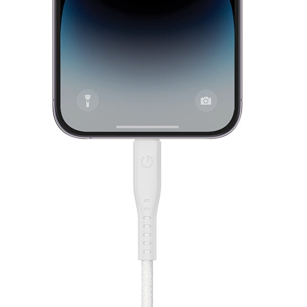 ENERGEA кабел Flow M1-M0 MFI 1.5м, бял, 60W 3A PD Fast Charge