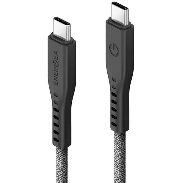 Кабел ENERGEA Flow 0.5m, черен, USB-A към USB-C, 5A, PD Fast Charge