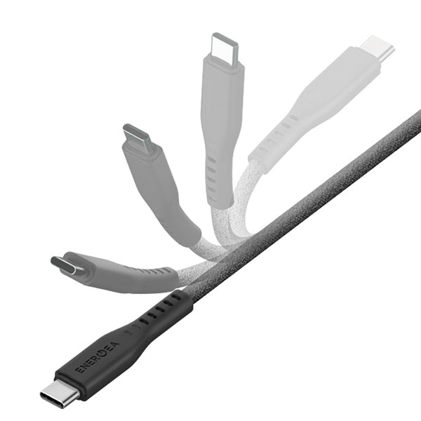 Кабел ENERGEA Flow 0.5m, черен, USB-A към USB-C, 5A, PD Fast Charge