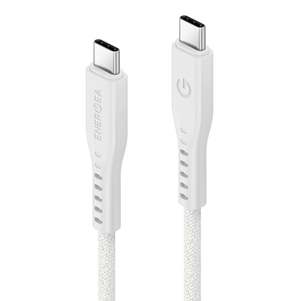 Кабел ENERGEA Flow 0,5m, бял, USB-C/Lightning, 5A PD Fast Charge