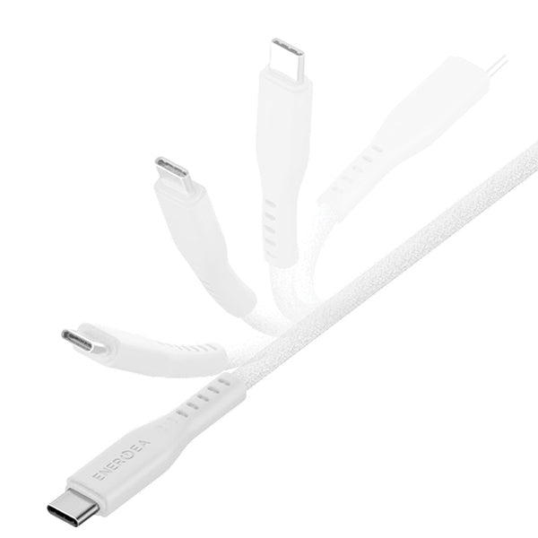 Кабел ENERGEA Flow 0,5m, бял, USB-C/Lightning, 5A PD Fast Charge