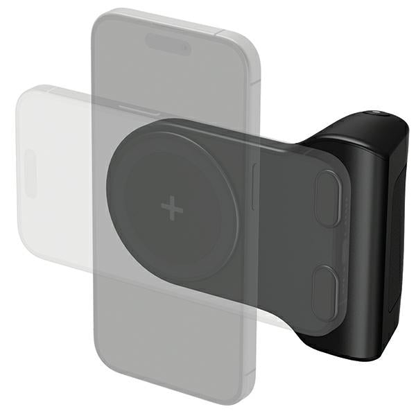Energea Magear Magcam Grip държач за снимки с вградена powerbank, черен, MagSafe