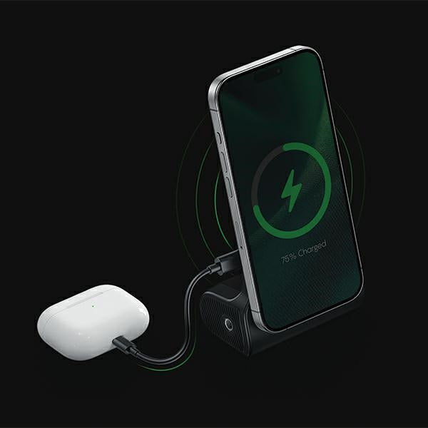Energea Magear Magcam Grip държач за снимки с вградена powerbank, черен, MagSafe
