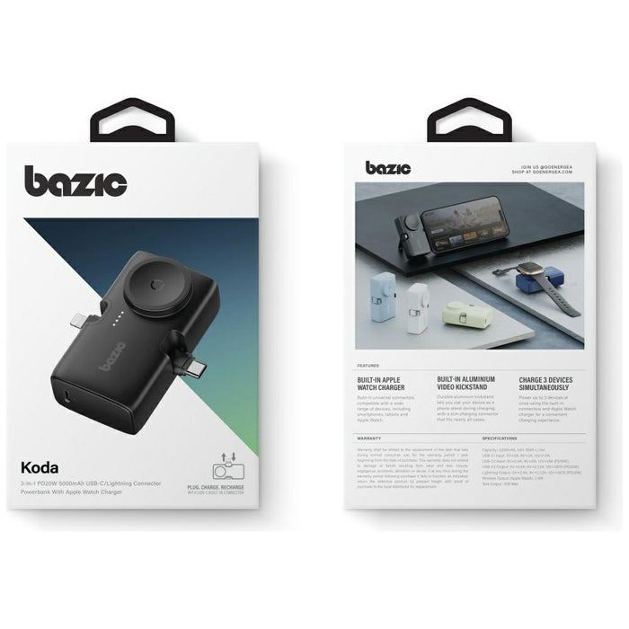 Powerbank ENERGEA 3в1 Bazic Koda със Lightning, черен