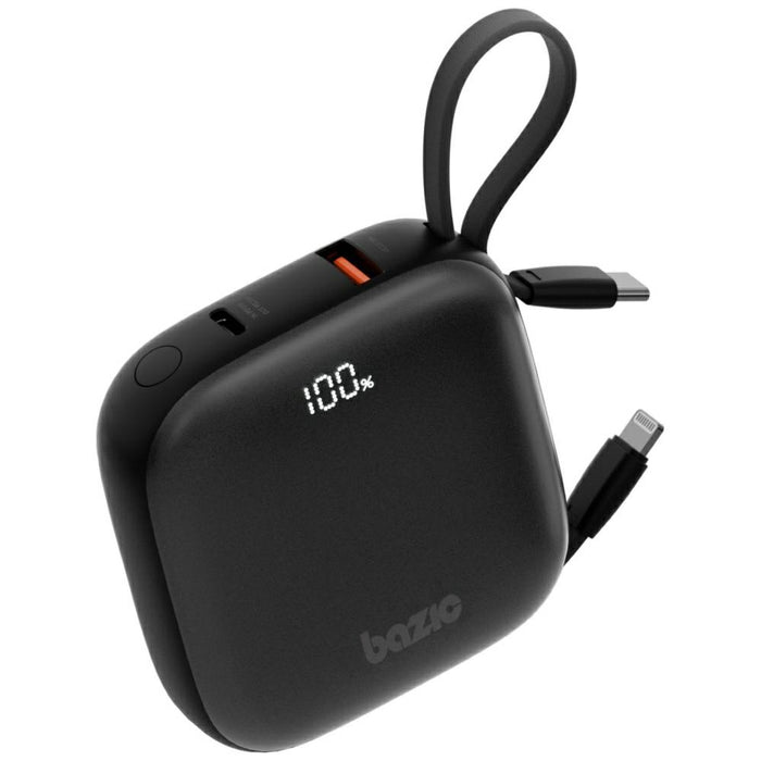 Powerbank ENERGEA 4в1 Bazic Fusion с USB-C/Lightning, черен