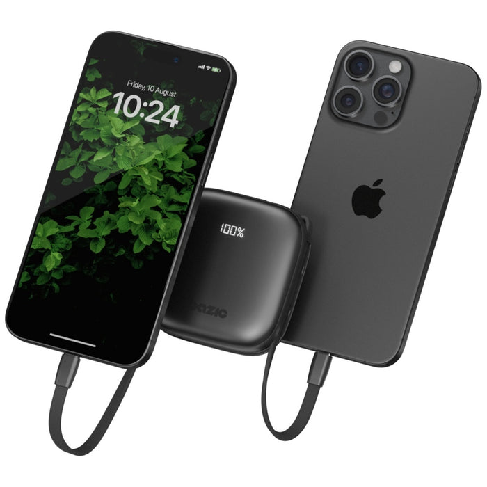 Powerbank ENERGEA 4в1 Bazic Fusion с USB-C/Lightning, черен