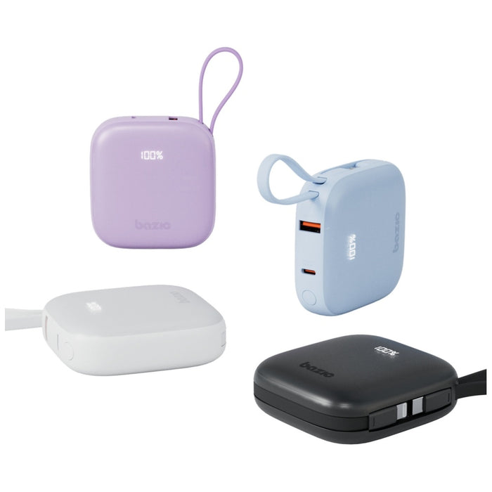 Powerbank ENERGEA 4в1 Bazic Fusion с USB-C/Lightning, черен