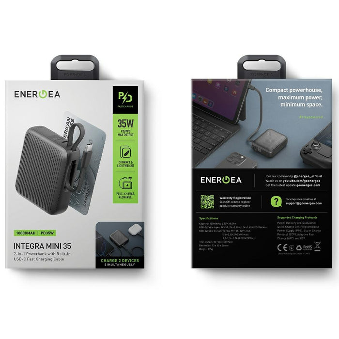 Powerbank Energea Integra Mini 35, сив