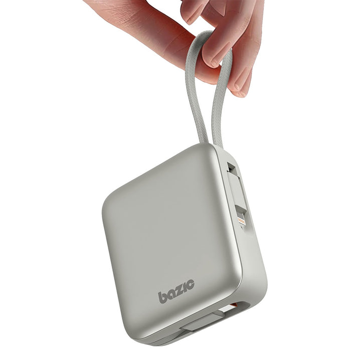 Powerbank ENERGEA 3w1 Bazic Fusion Mini с кабел USB-C/Lightning, сив