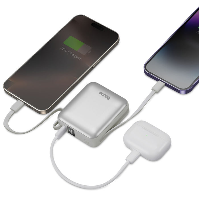 Powerbank ENERGEA 3w1 Bazic Fusion Mini с кабел USB-C/Lightning, сив