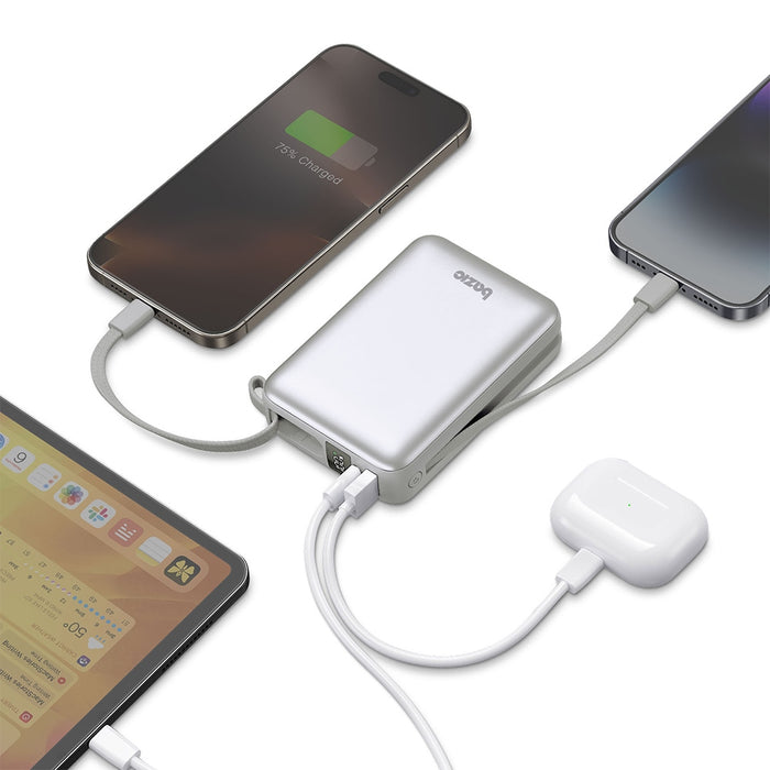 Powerbank ENERGEA 4в1 Bazic Fusion Mini с кабел USB-C/Lightning, сив