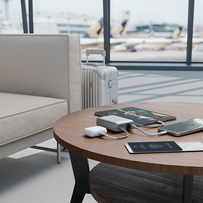 Powerbank ENERGEA 4в1 Bazic Fusion Mini с кабел USB-C/Lightning, сив