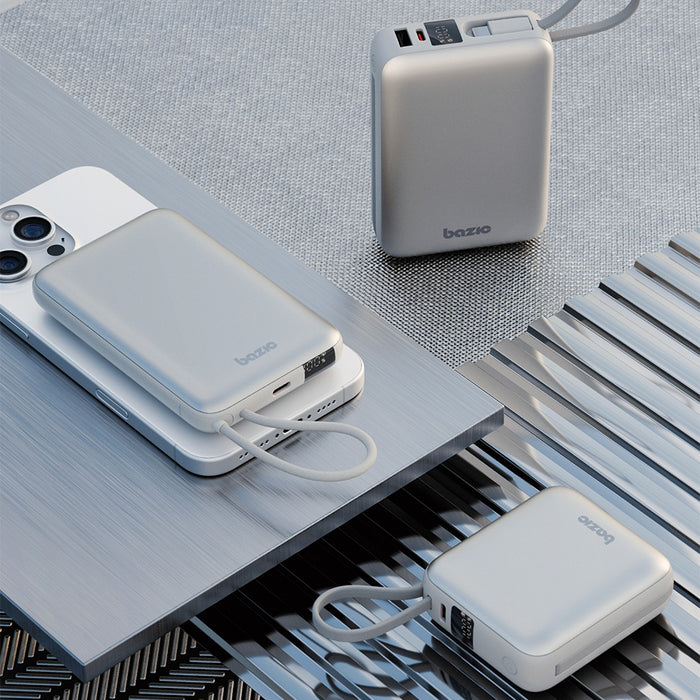 Powerbank ENERGEA Bazic Fusion Mag MagSafe кабел, сив
