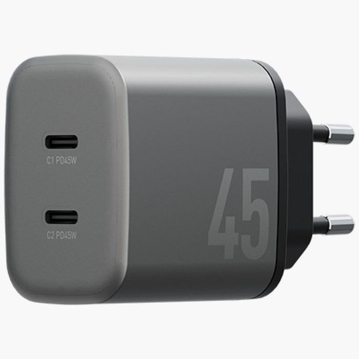 Зарядно Energea Ampcharge PD/PPS/QC3.0 45W, сиво