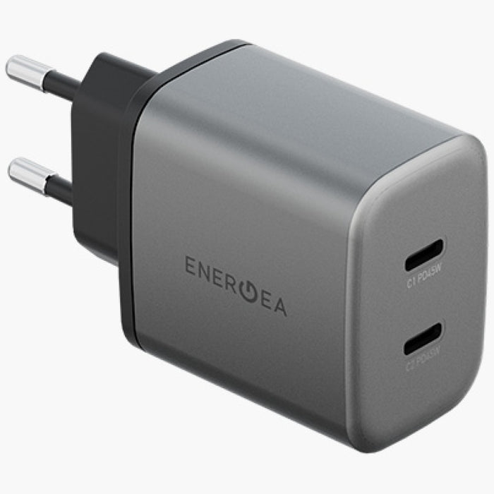 Зарядно Energea Ampcharge PD/PPS/QC3.0 45W, сиво