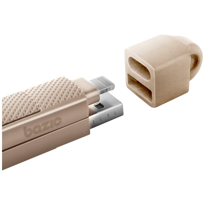 Кабел ENERGEA Bazic GoCharge Alucable 4в1 (USB-C/Lightning) 60W 3A PD Fast Charge, златен