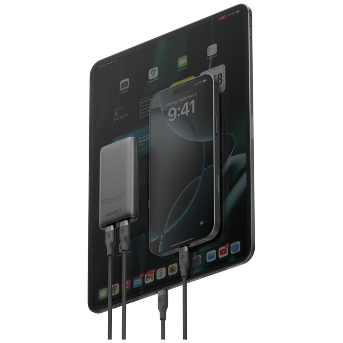 Зарядно Energea TravelWorld Edge 65W PD/PPS/QC3.0 (US/UK/EU), графитено